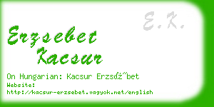 erzsebet kacsur business card